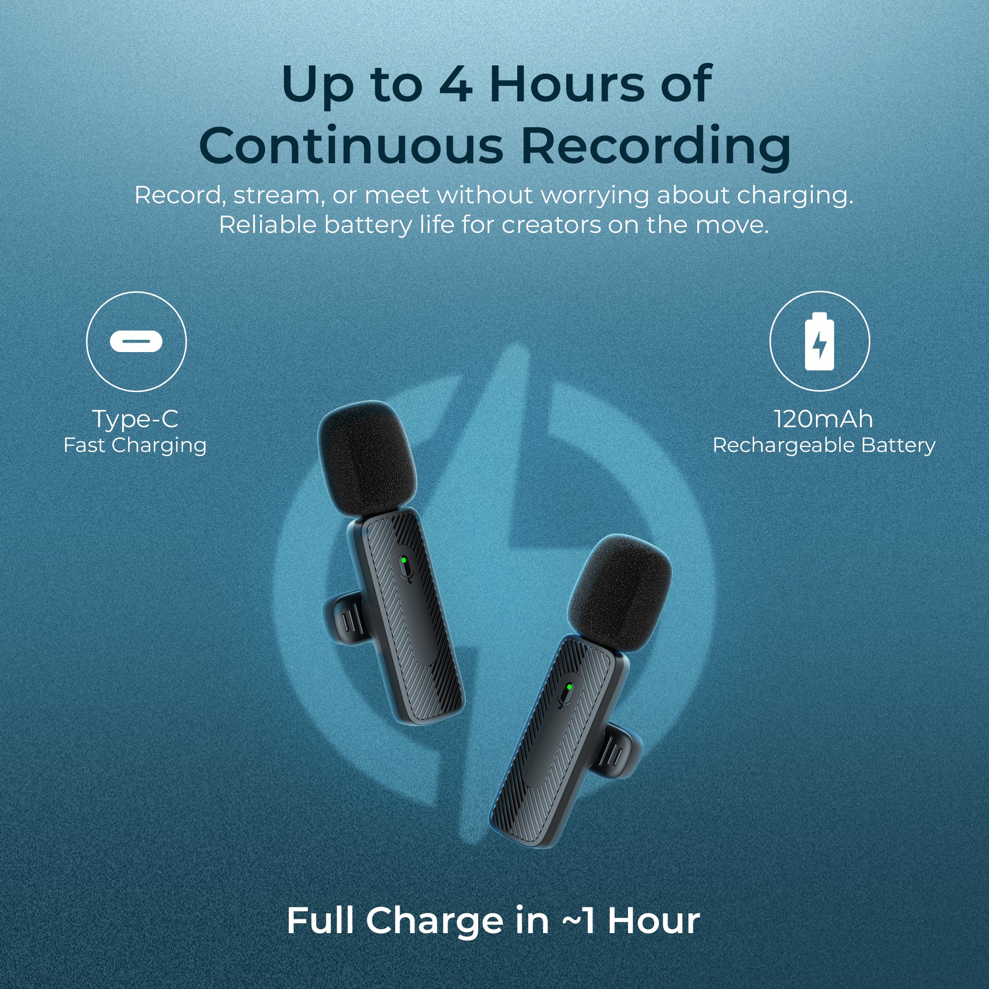 Digitek (DWM-009 PRO) 2.4G 1 Receiver with Lightning Connector & Dual Respondent 2 Microphone