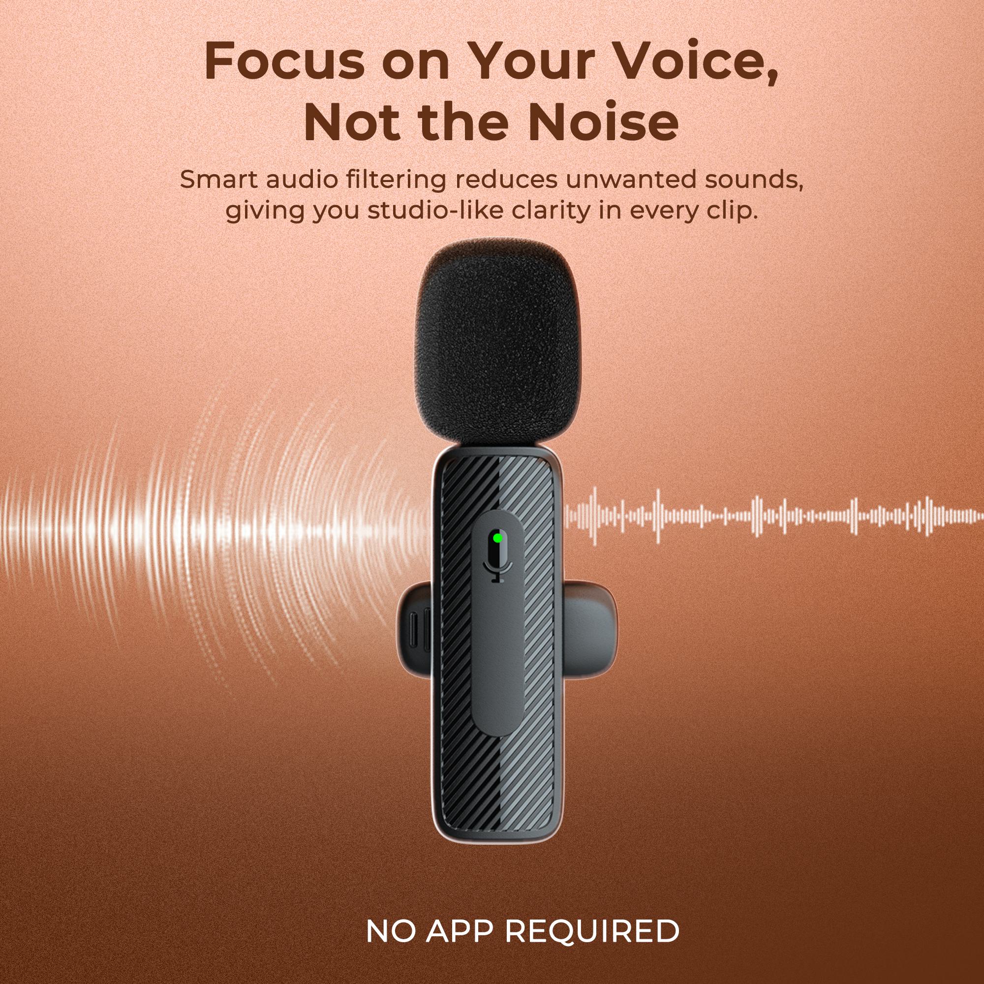 Digitek® (DWM-007 PRO) Wireless Microphone & Receiver with Lightning Connector, 2.4GHz Frequency, 4Hr Battery, 20m Range, Compatible with iPhone & iPad, For Voice Recording, Interview & Live Streaming