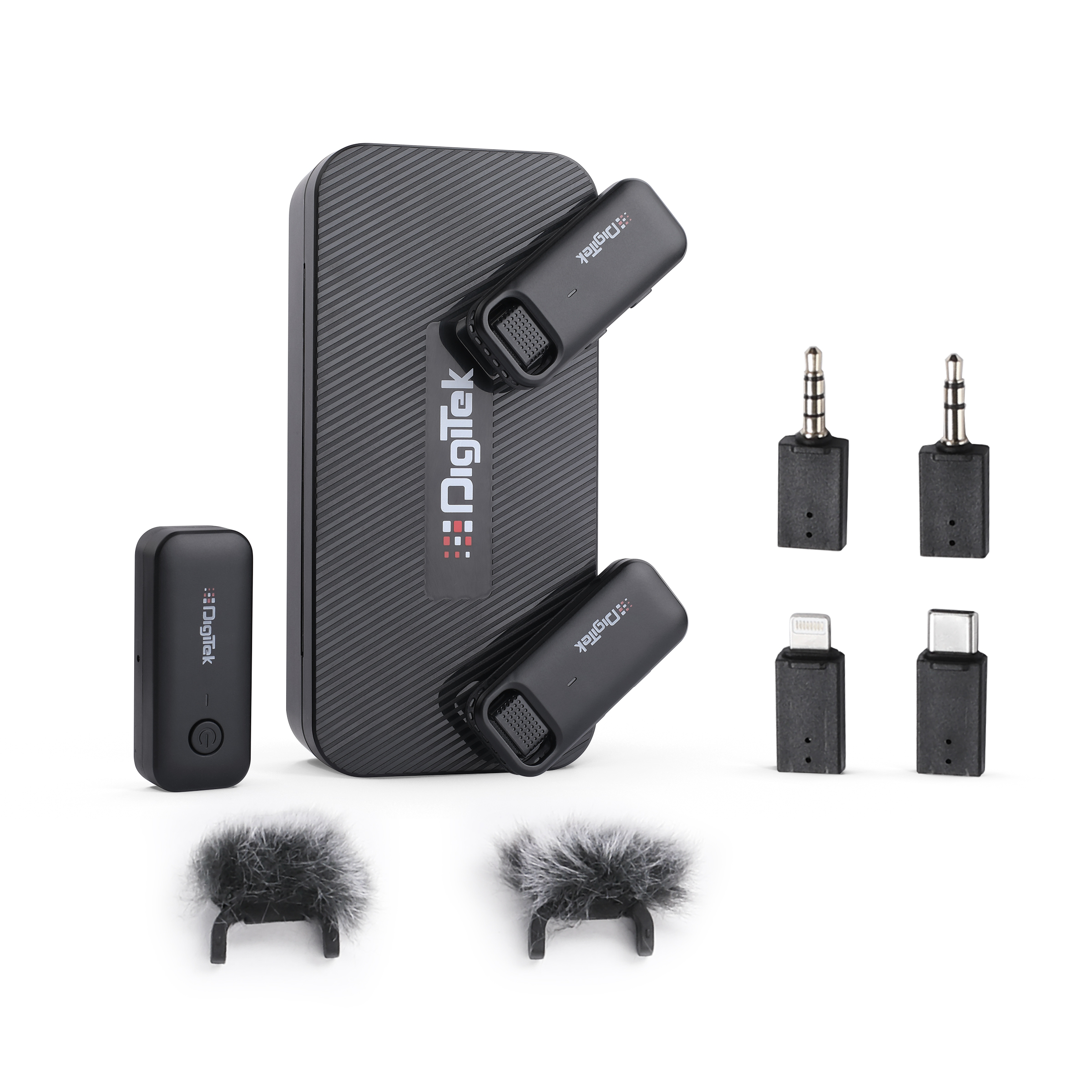 Digitek DWM-106 2-in-1 Wireless Microphone System with Type C & Lightning Connector