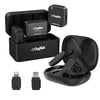 Digitek DWM 122 Wireless Microphone System with Wireless Audio Monitoring, TF Card Support, Type C & LTC Connector, 80M Range, 4.5Hr Run Time, Record with Android iOS Smartphone and DSLR for Vlogging, Interviews & Podcast