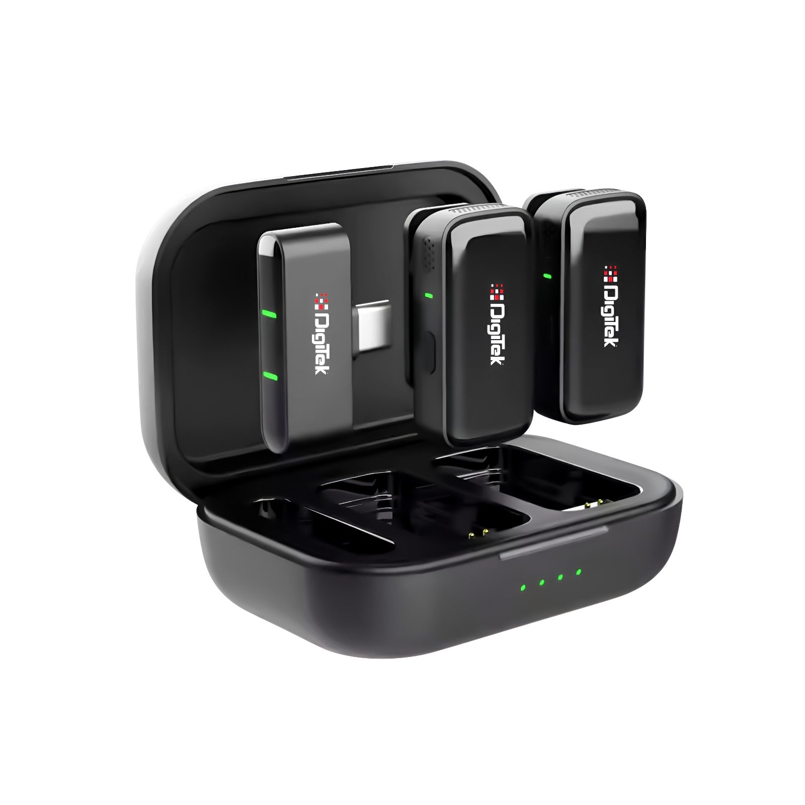 Digitek (DWM 120) Wireless Microphone System, Noice Reduction, 2.4G Mic with 50m Range & 4.5Hr Battery, for iPhone & Android Smartphones, Ideal for Vlogging, Streaming & Interviews