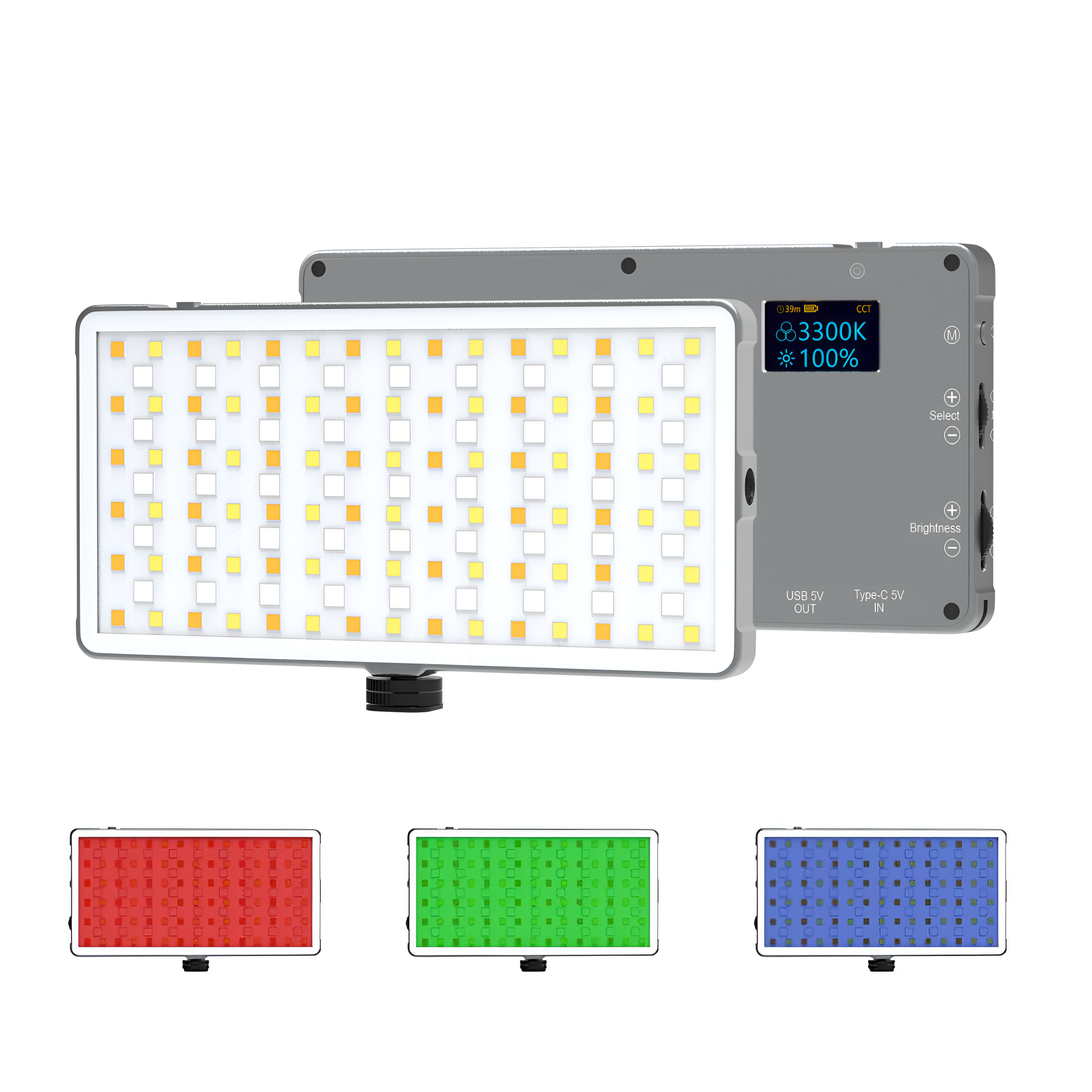 DIGITEK® (LED-D135 ML) 12W Metal Body RGB LED Light with OLED Display,