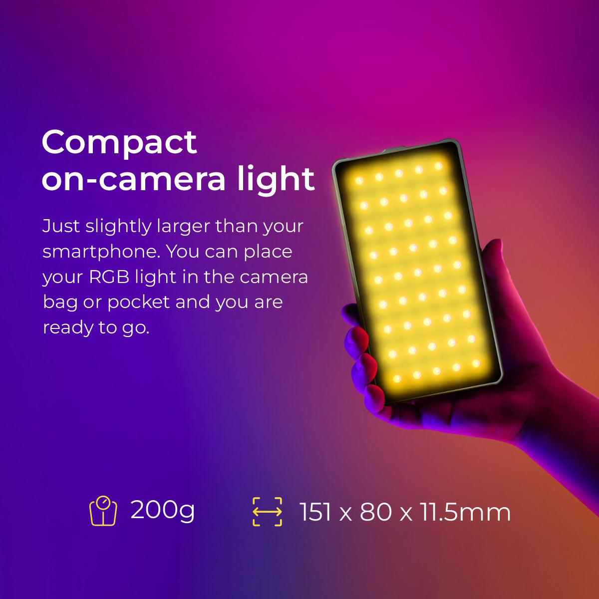 Digitek LED-D132 ML RGB Built in 4000mAh Li-ion Battery RGB Portable Video Light with Bundle of Advanced Features Like Hue & Saturation Settings 21 nos. of Scenario Effects Preset etc. - Digitek