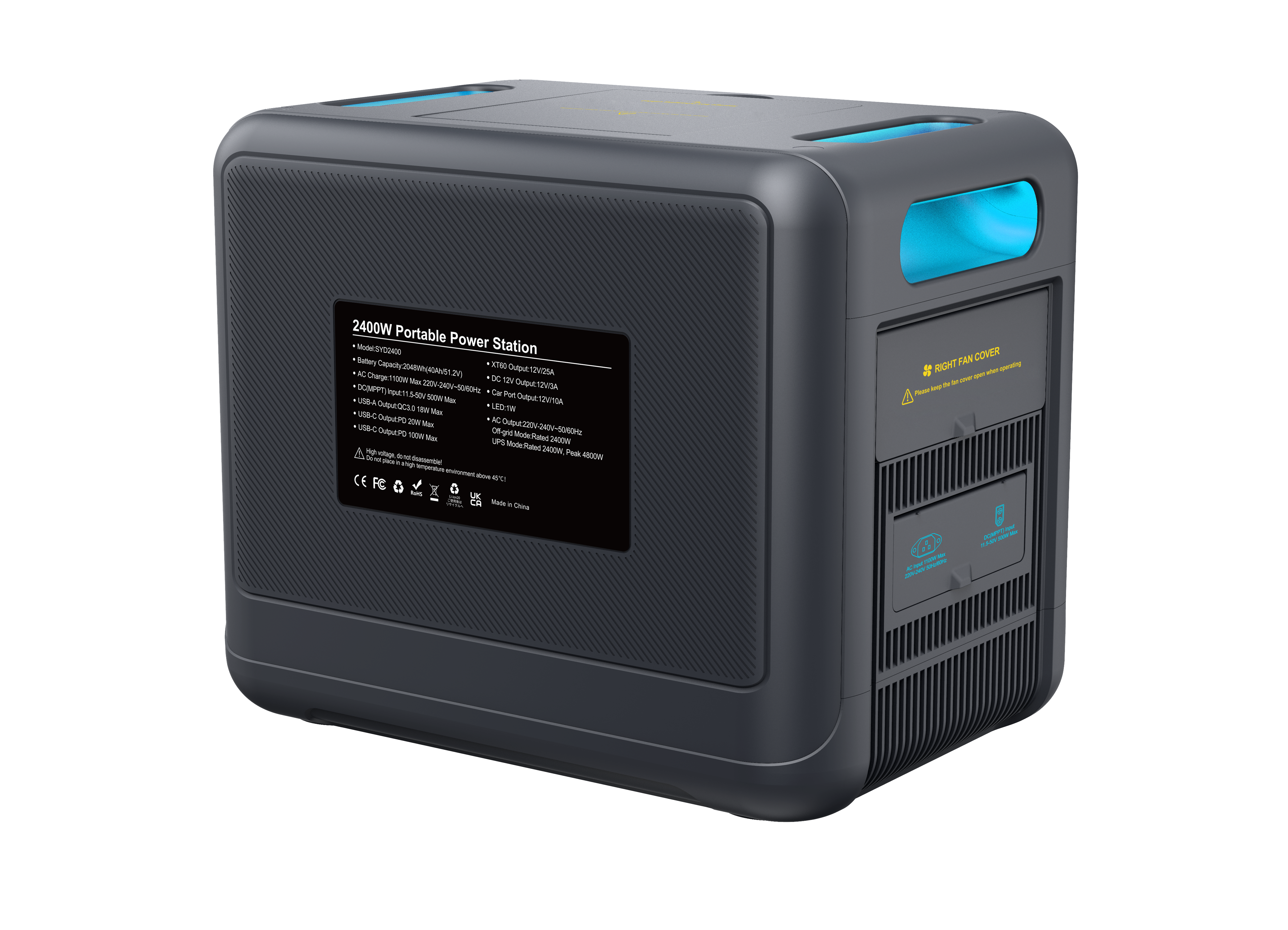 Digitek Power Station DPS2400W /Portable AC/DC Power Station Compatible with AC/DC Electronic Devices