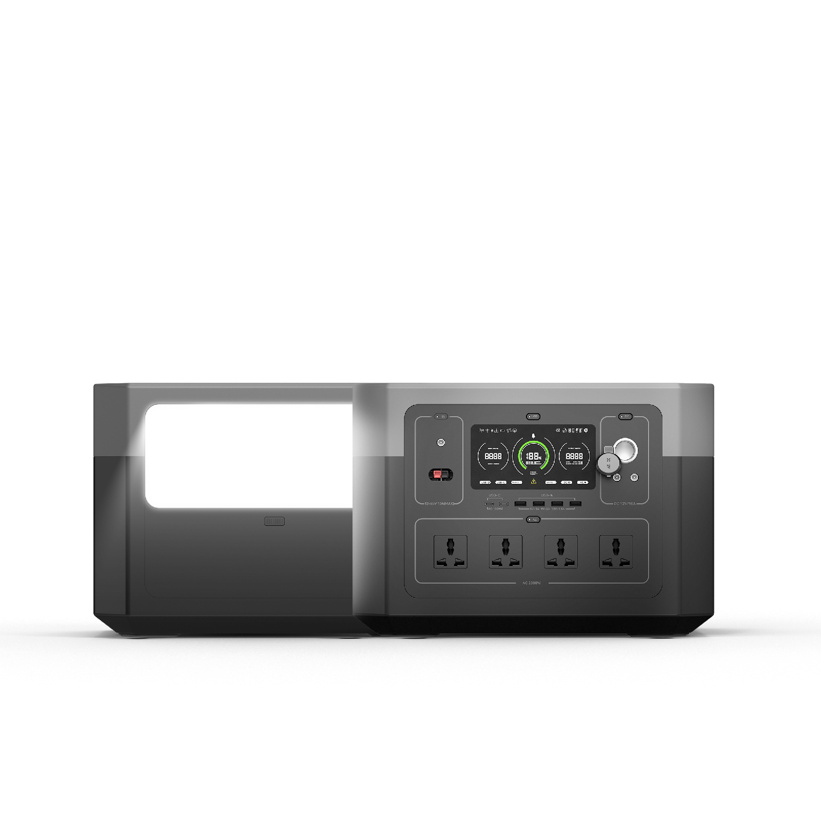 Digitek Power Station DPS 2000W/Portable AC/DC Power Station Compatible with AC/DC Electronic Devices - Digitek