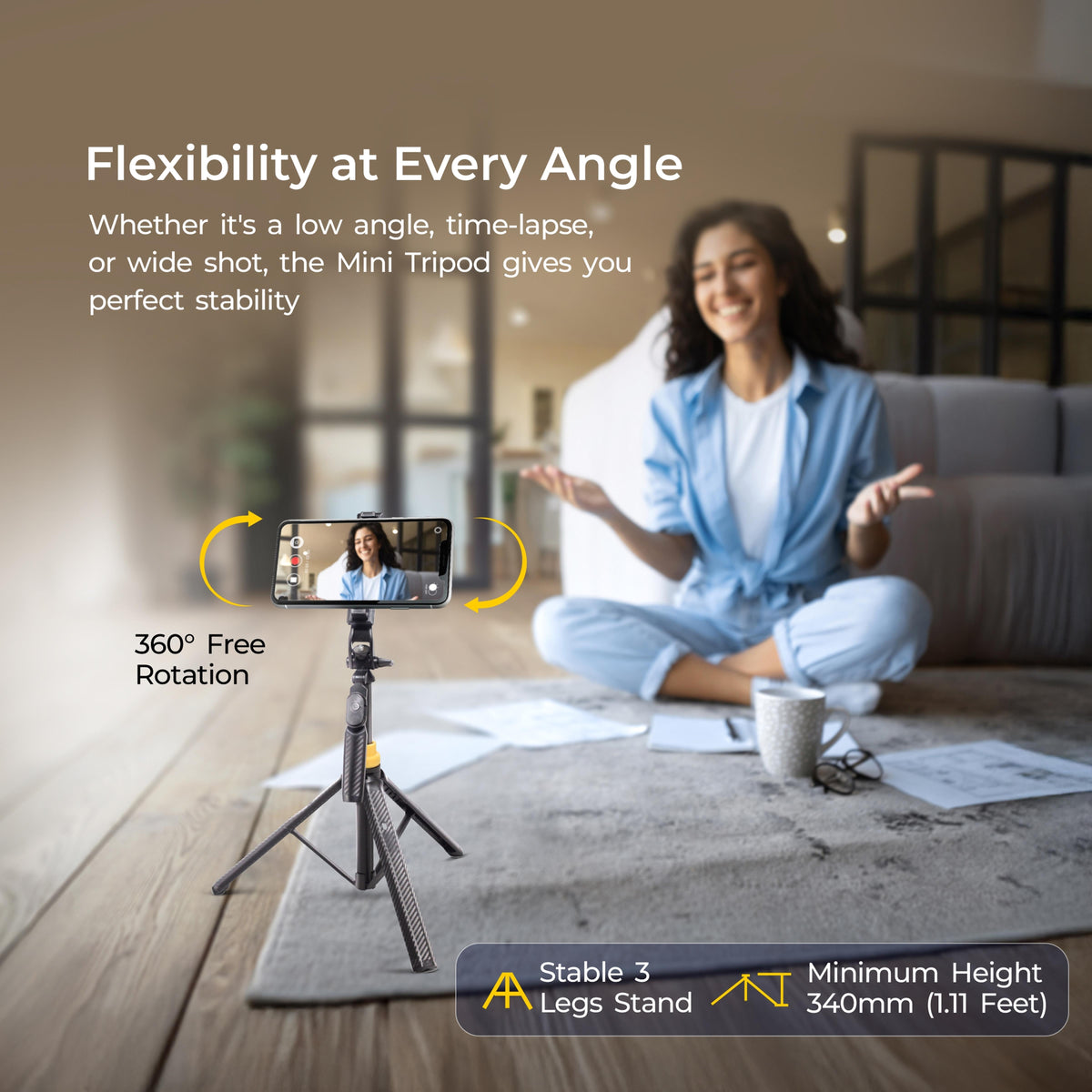 Buy Digitek (DTR-555 SS) Foldable Tripod Selfie Stick for Smartphone ...
