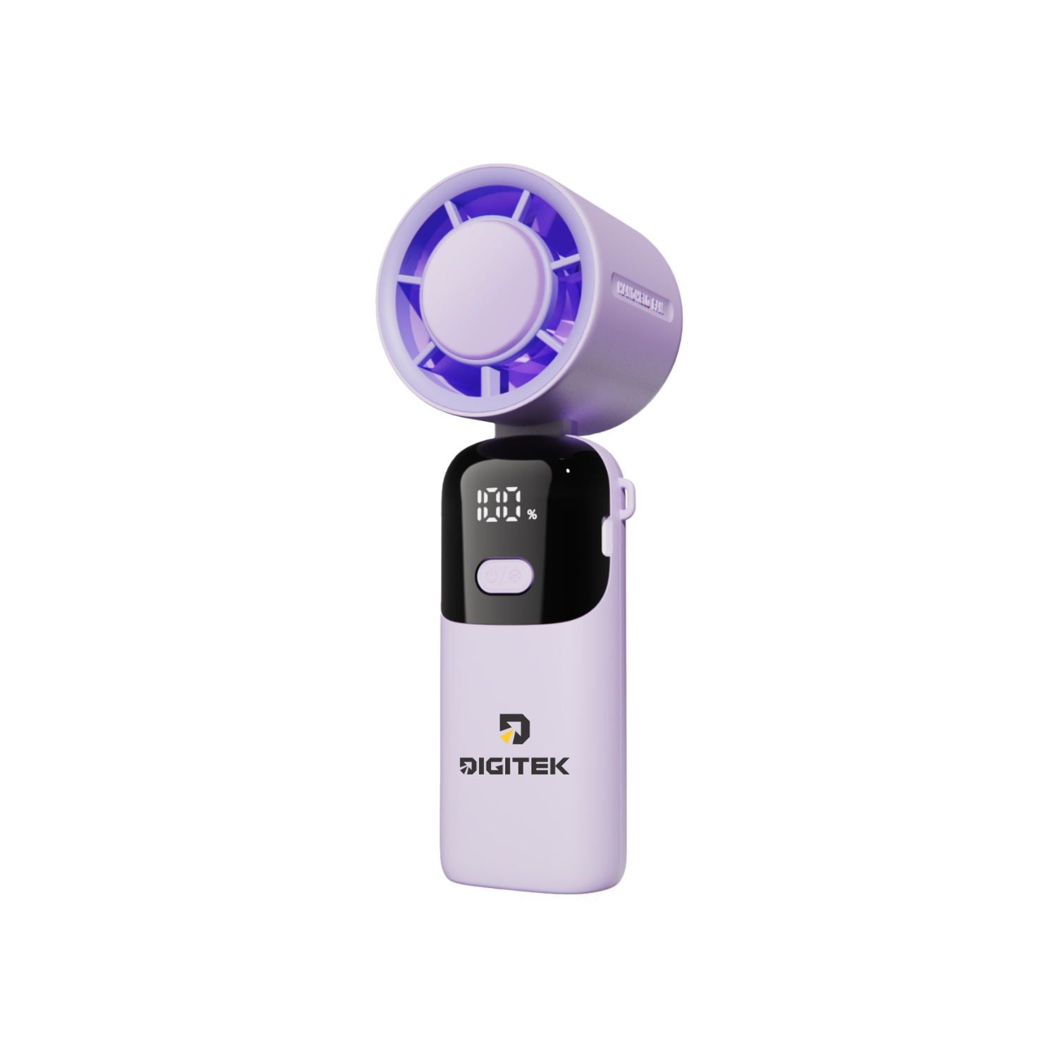 Digitek DFP-S19 Portable Handheld Fan | 5W Powerful Wind | 100 Stepless Speed Levels | 1800mAh Rechargeable Battery | LED Display | USB Type-C Charging | Foldable Handheld, Desktop & Hanging Mini Fan
