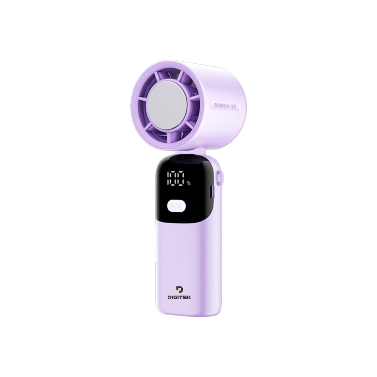 Digitek DFP-S20 Portable Handheld Fan, 2400mAh Rechargeable Battery, 100-Level Stepless Speed Control, LED Display, Foldable Desktop Fan, USB Type-C Fast Charging, Powerful Cooling Fan for Travel, Office & Outdoor Use