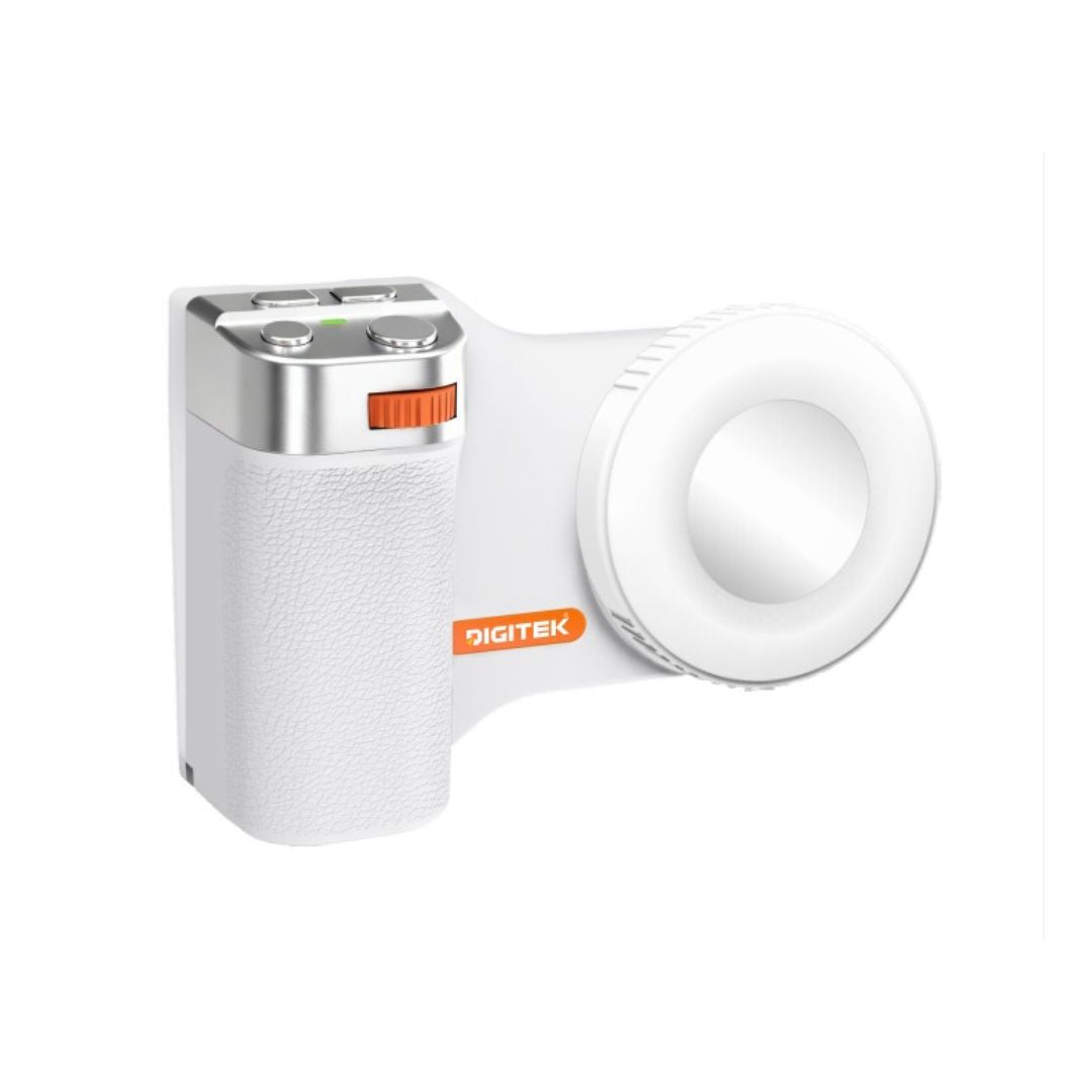 DIGITEK DPH-004L Smartphone Holder with LED Light & Built-In Mirror, Double-Sided MagSafe Adsorption, Bluetooth Wireless Remote, 15M Remote Range, 1/4" Thread Hole, Front & Rear Mirror Conversion, Zoom Photography for iOS & Android