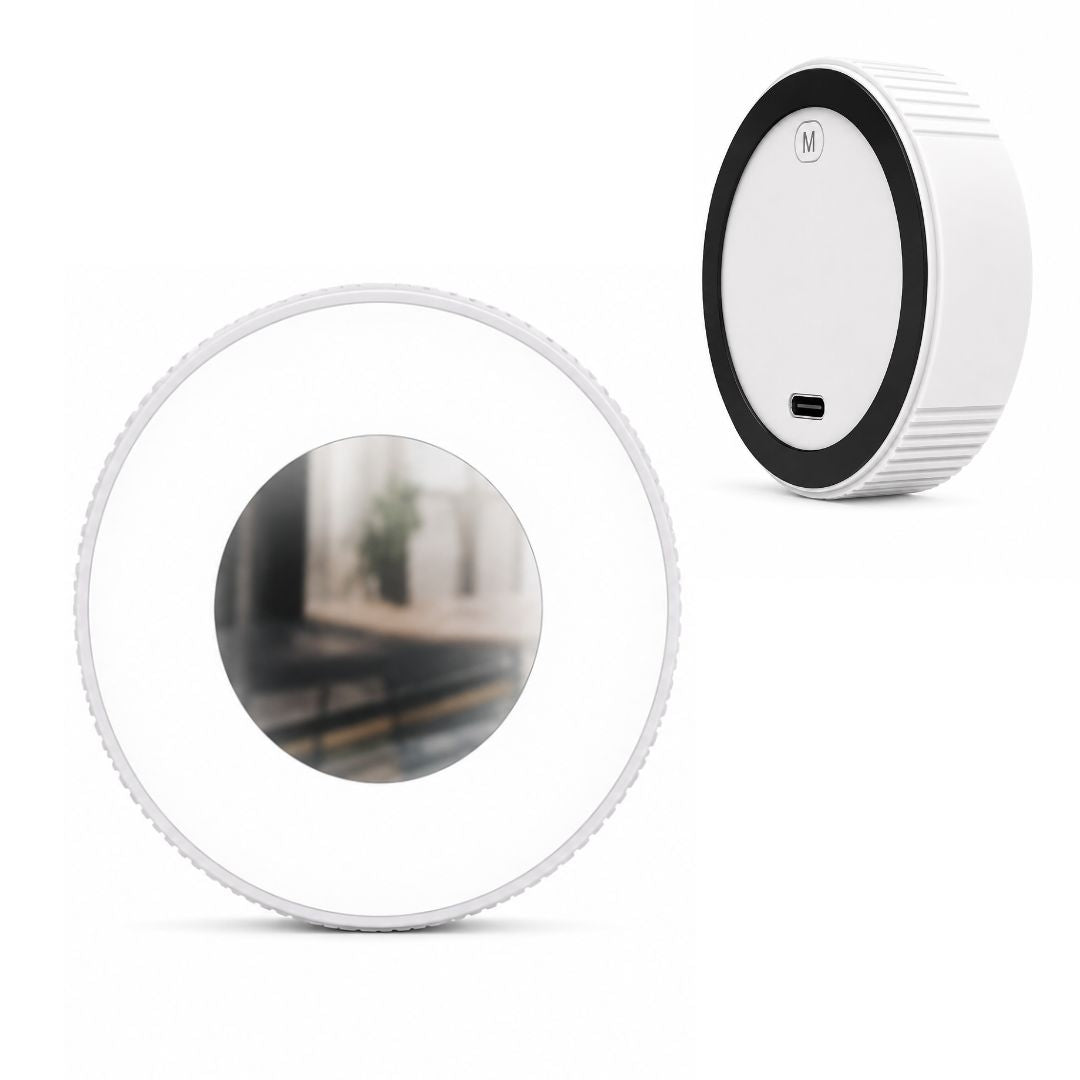 Digitek LED-D5W MG Magnetic LED Fill Light with Built-In Mirror, MagSafe Attachment, 2550K-8500K Color Temperature, 600mAh Battery, Type-C Charging, Rotational Adjustment for Smartphones