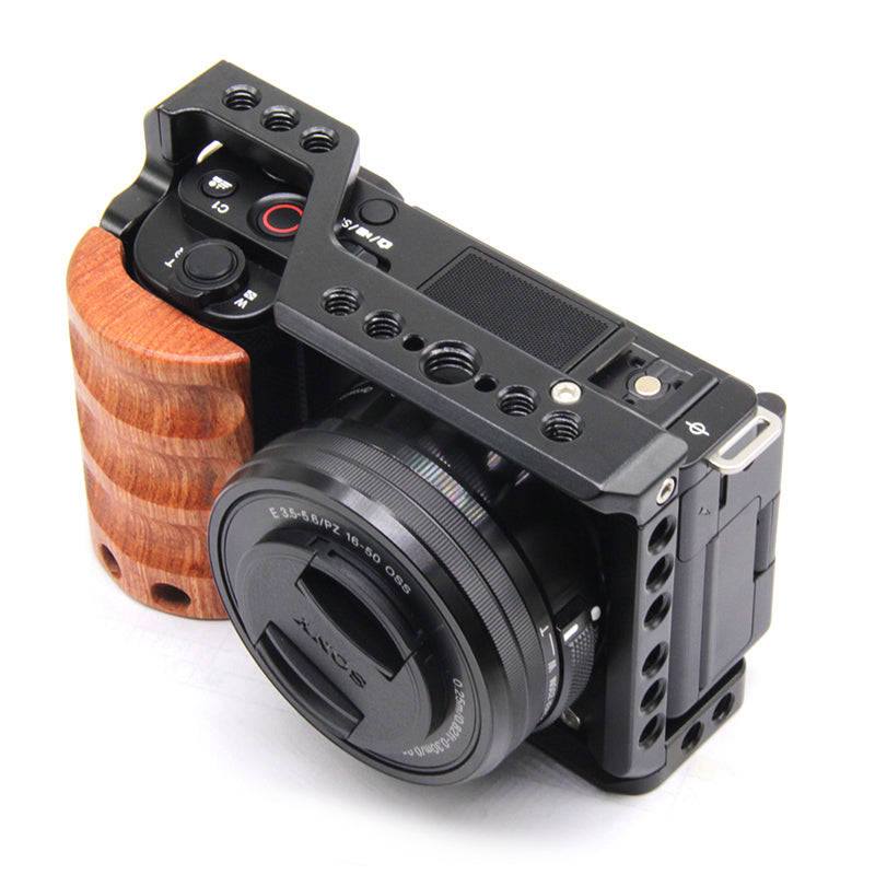Digitek Cam Cage for Sony ZVE-10 Camera Aluminum Form-Fitted Cage with Quick Tripod Mounting