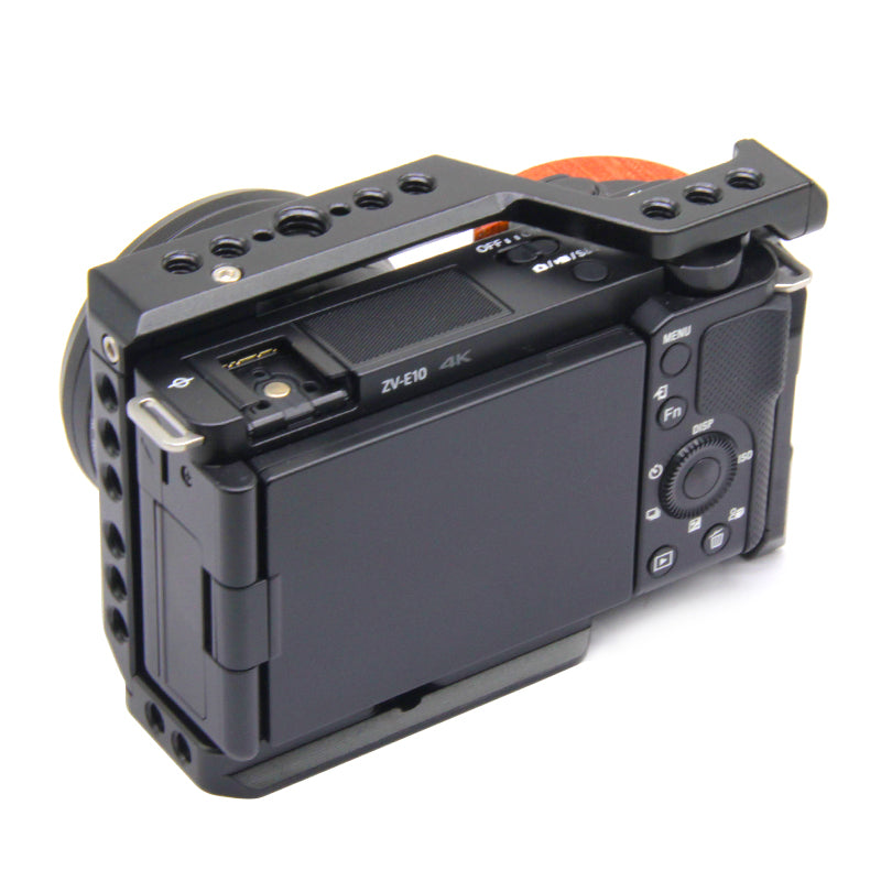 Digitek Cam Cage for Sony ZVE-10 Camera Aluminum Form-Fitted Cage with Quick Tripod Mounting
