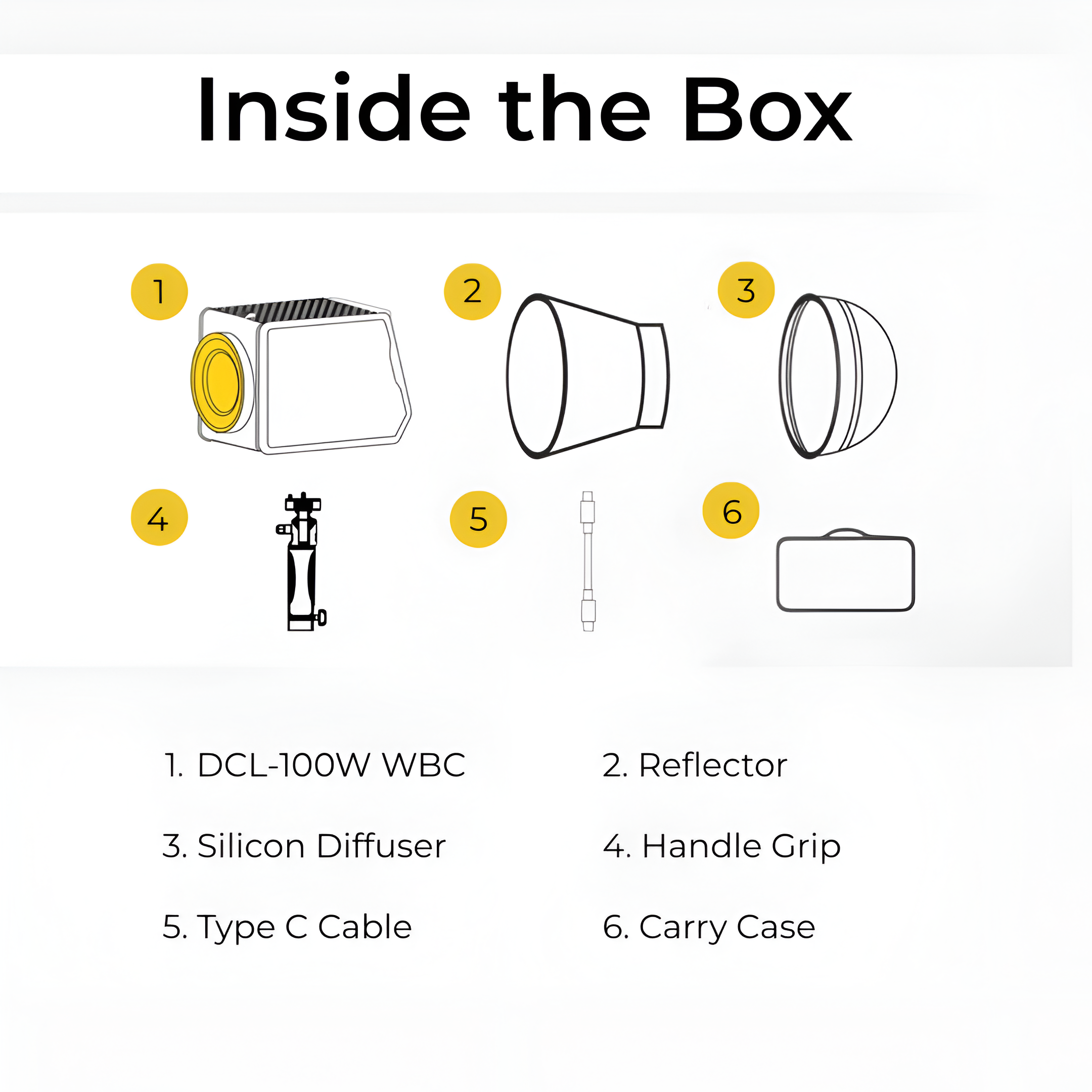 DIGITEK® (DCL-100 WBC) 100W Bi-Color Continuous LED Light with Mini Bowen Mount & Reflector, 2700K-6500K+200 Color Temp, 20FX Modes, 97+ CRI, 0-100% Brightness, APP Control, Lighting for Videography