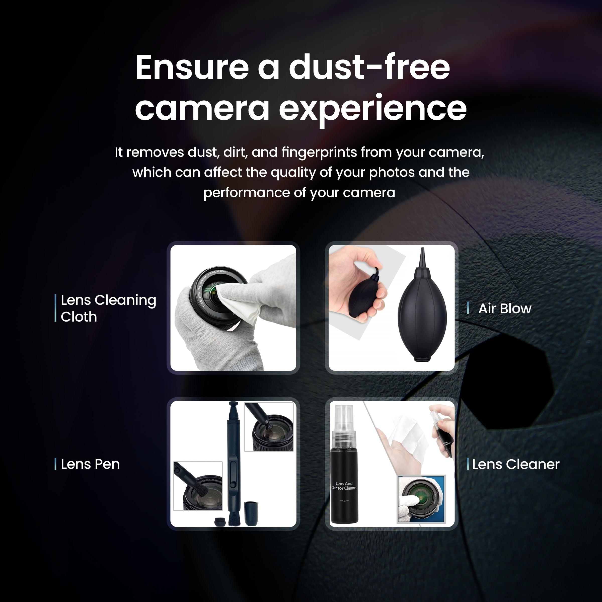 Digitek 7-in-1 Professional Cleaning Teavel Kit DCK-003 idea for Cleaning Lenses, Cameras, Filters, Displays - Digitek