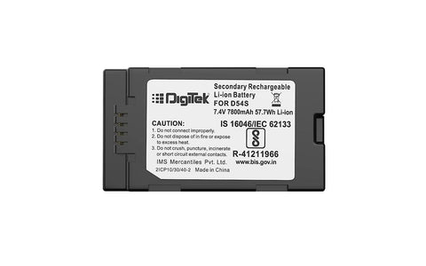 Digitek (D-54S) 7800 mAh 7.4V Secondary Rechargeable Lithium Ion Battery Pack - Digitek