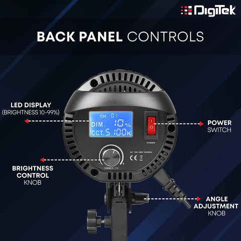 Digitek (DCL-150 WBC) BI Color Continuous LED Photo/Video Light Suitable for All Kinds of Small Production Photography / Power Saving & Environment Protection - Digitek