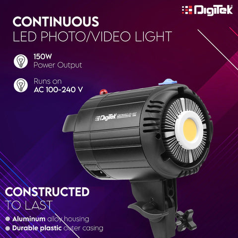 Digitek (DCL-150W) Continuous LED Photo/Video Light DCL-150W | Suitable for All Kinds of Small Production Photography / Power Saving & Environment Protection - Digitek