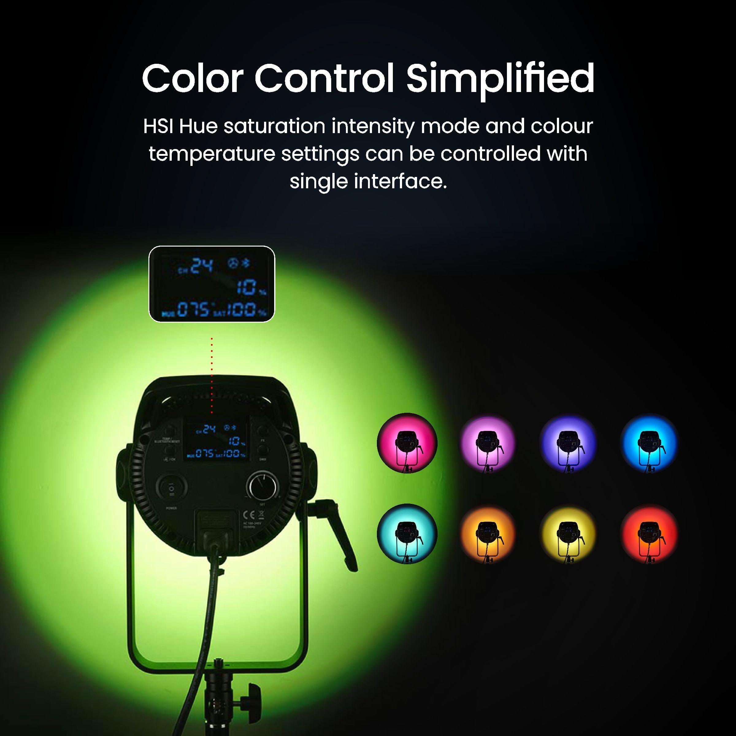 Buy Digitek DCL-200 W RGB Combo Continuous LED Light with 18 CM Reflector  Online Best Prices