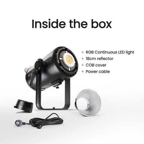 Digitek DCL-200 W RGB Combo Continuous LED Light with 18 CM Reflector Suitable for All Kinds of Small Production Photography/Power Saving & Environment Protection - Digitek