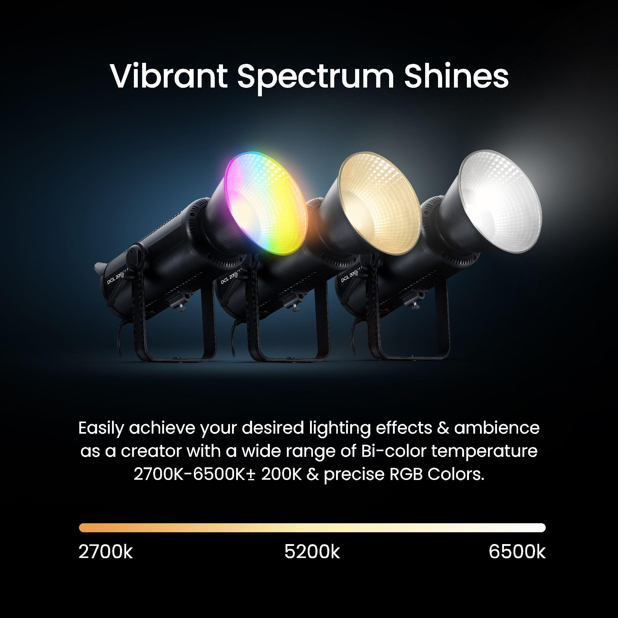 Buy Digitek DCL-200 W RGB Combo Continuous LED Light with 18 CM ...