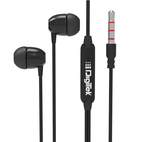 Digitek (DE 802) Stereo Phone with Mic Wired Headset (Black, In the Ear) - Digitek