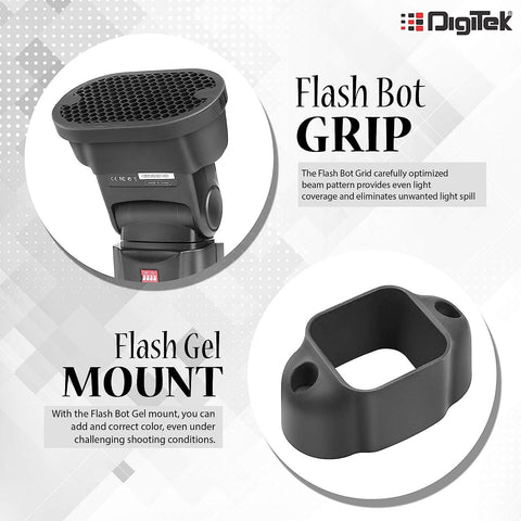 Digitek (DFB 002) Professional Speedlight Flash Bot & Modifier Kit, Better Choice Than Magmod Photography kit | Diffuser | Included Components Sphere | Grid | Grip | Gel Mount | 8 Creative Gel & Gel Wallet - Digitek
