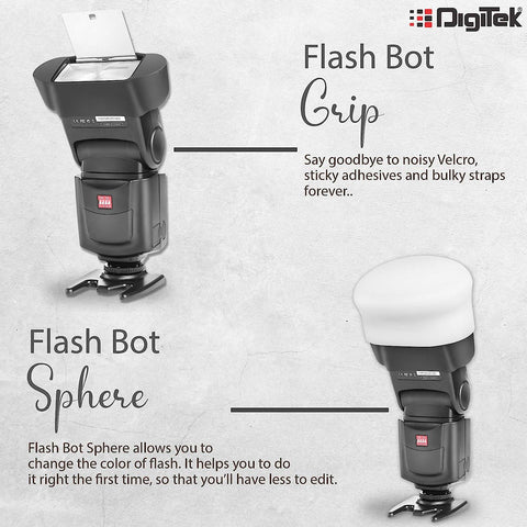 Digitek (DFB 002) Professional Speedlight Flash Bot & Modifier Kit, Better Choice Than Magmod Photography kit | Diffuser | Included Components Sphere | Grid | Grip | Gel Mount | 8 Creative Gel & Gel Wallet - Digitek