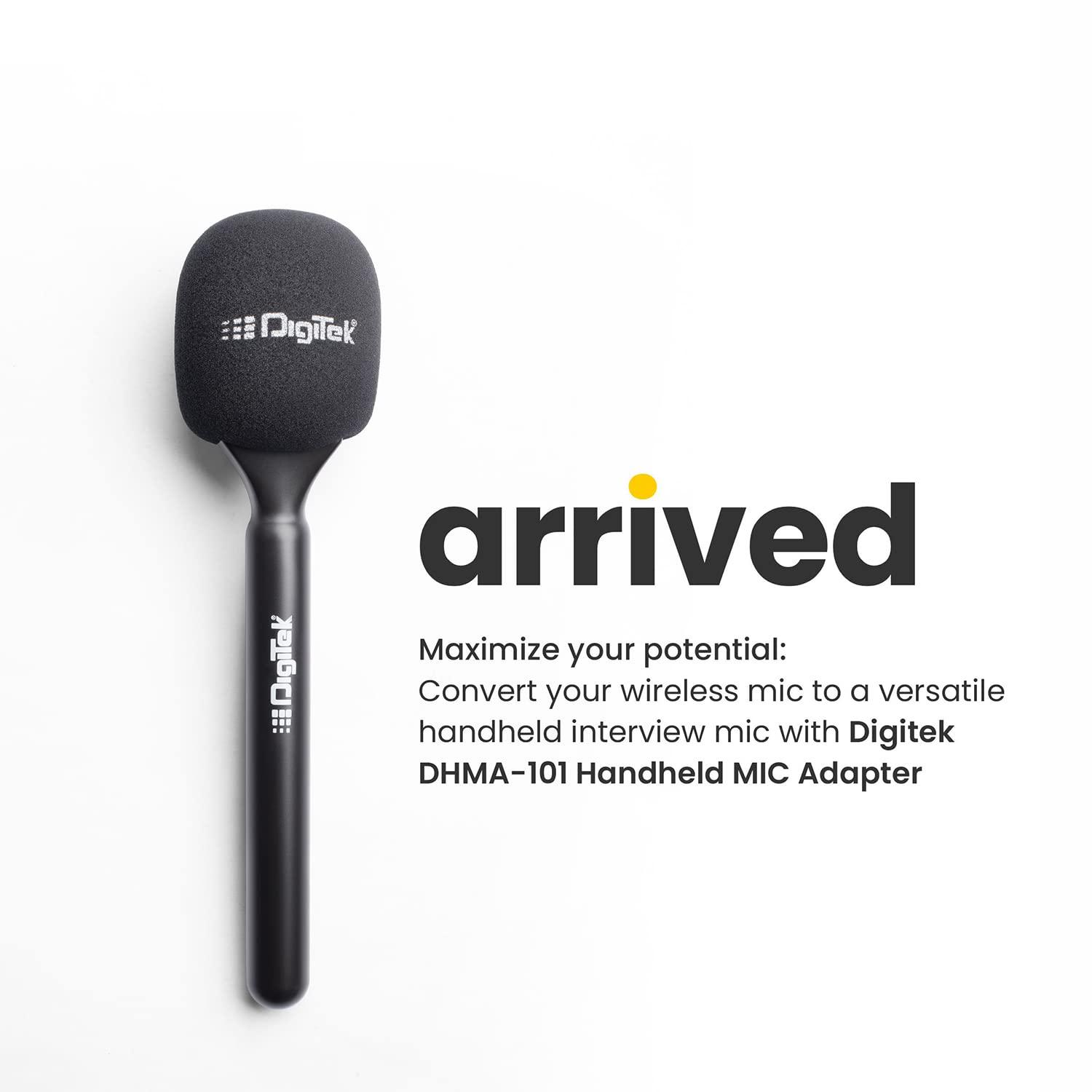 Digitek (DHMA-101) Interview Adapter Compatible with DWM 101 & Other Wireless GO Trensmitter DHMA-101 Includes a Foam Windshield to Reduce Wind Noise - Digitek