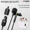 Digitek (DM 01) Lavalier Condenser Microphone with Battery & 20ft Audio Cable for Smartphones | DSLR Cameras | PC with Omnidirectional Condenser for Content Creation | Vlogging | Recording | YouTube and More