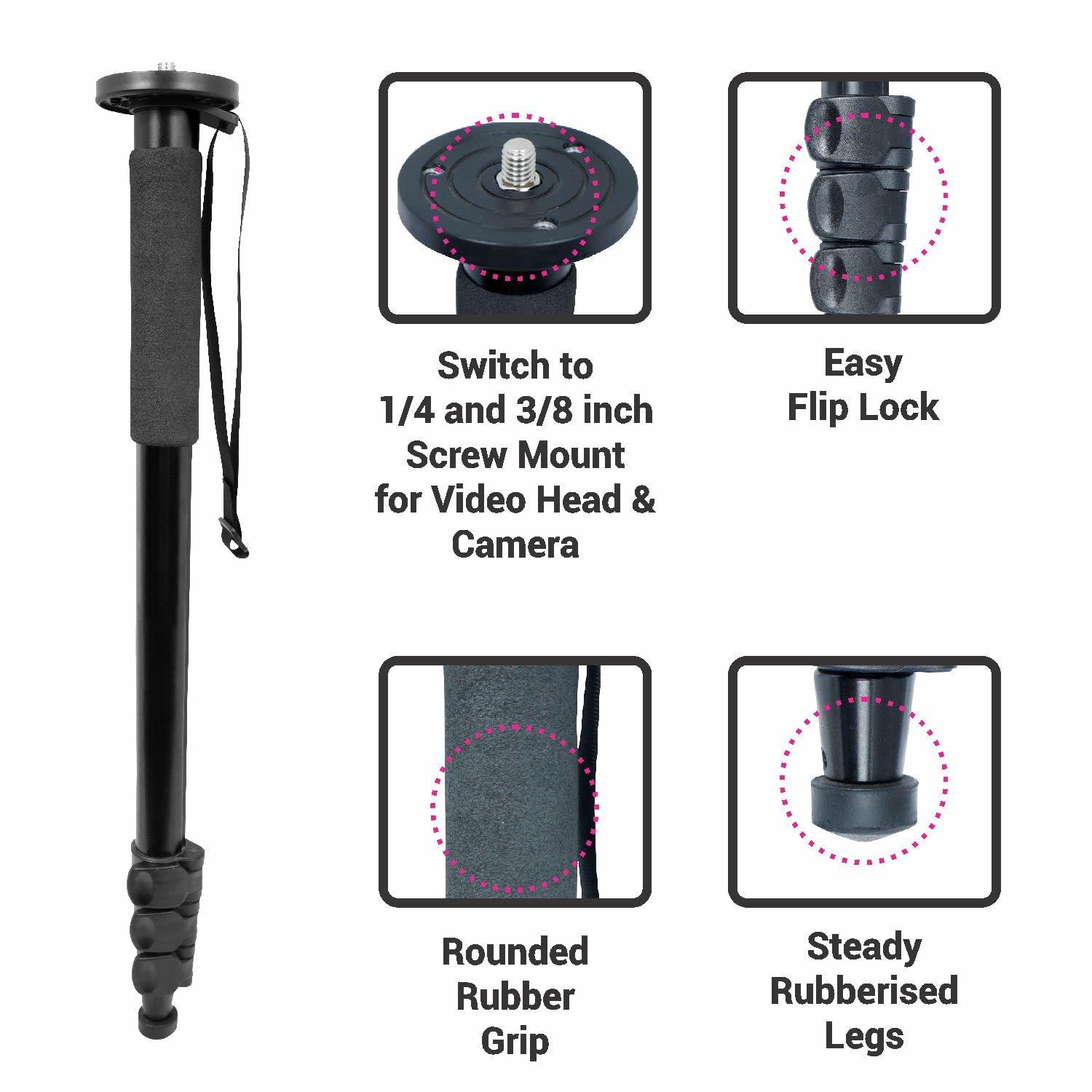 Buy Digitek (DMP 68) Professional Monopod with Flip Lock, Portable