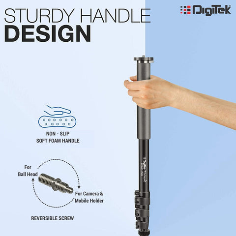 Digitek (DPMP 172B) Professional Ultra Portable Cum Heavy Duty Monopod, Maximum Load : 10kgs - Digitek