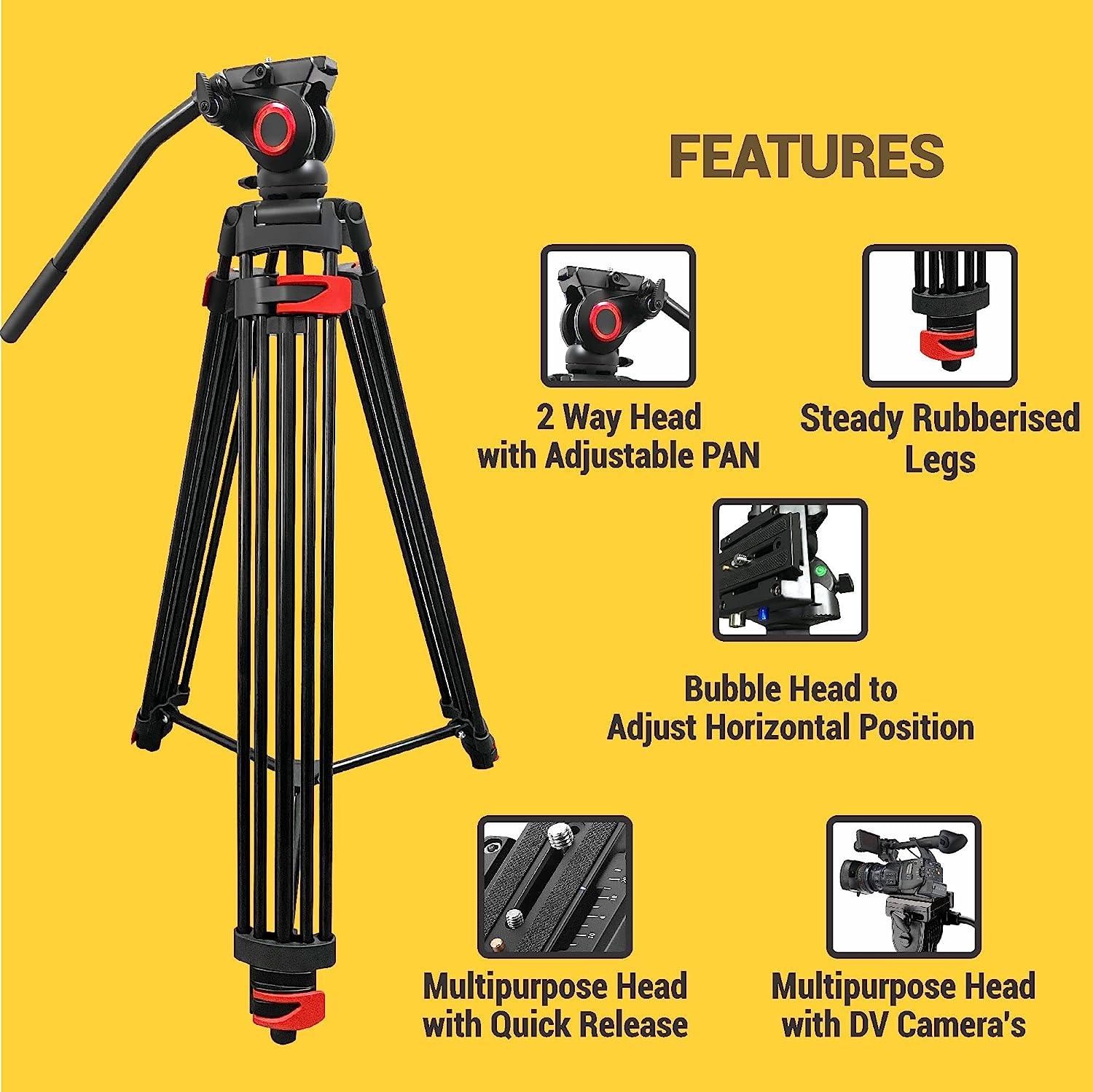 Buy Digitek (DPTR600VD) (163 CM) Platinum Heavy Duty Video Tripod