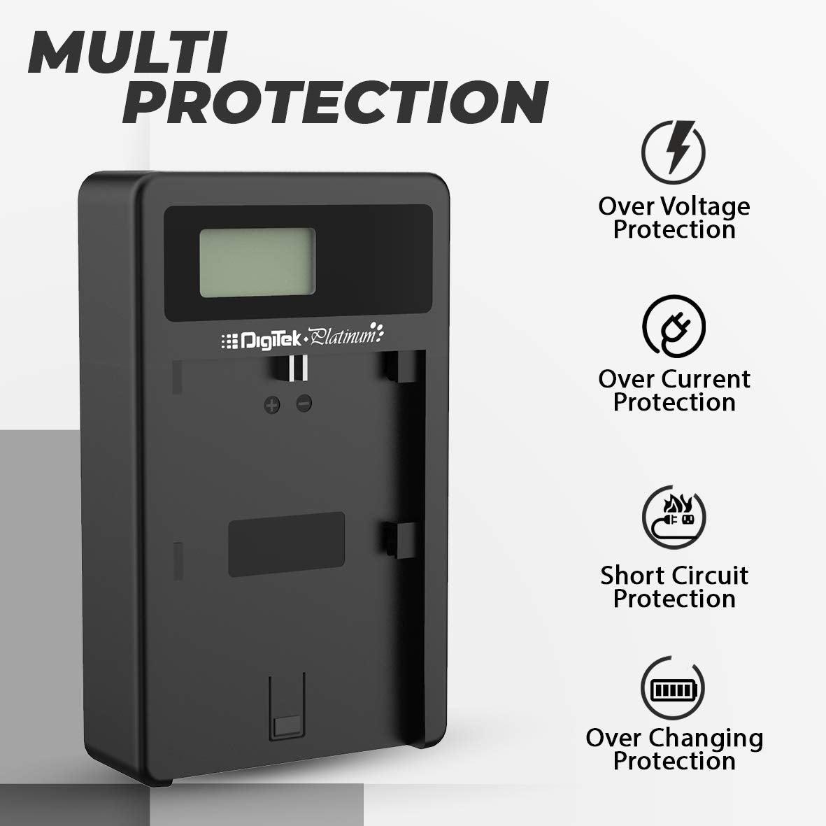 Digitek (DPUC 012S (LCD MU)) Platinum Charger DPUC 012S (LCD MU) LPE10 for LPE10 Battery - Digitek