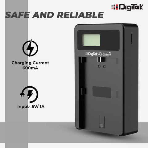 Digitek (DPUC 012S LP-E6) Battery Charger for Canon EOS 5D Mark II, 5D Mark III, 7D Mark II, 7D Mark III & 60D Cameras. DPUC 012S (LCD MU) LPE6 - Digitek