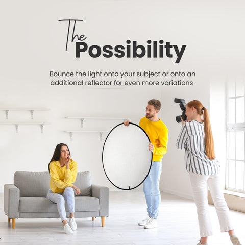 Digitek (DRB 5-1) Camera Reflector 47-inch /120 cm 5 in 1 Collapsible Multi-Disc Light with Bag - Translucent, Silver, Gold, White and Black for Studio Photography - Digitek