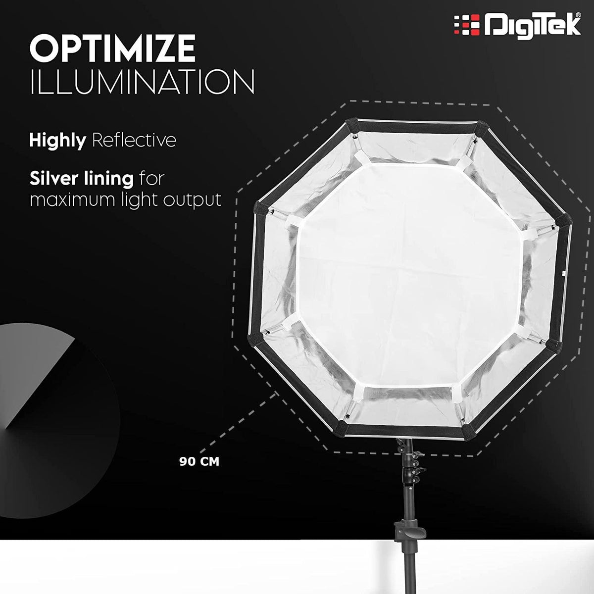 Octagonal Soft Boxes Buy Digitek 90cm Octagon Softbox with Bowens Mount DSB-90