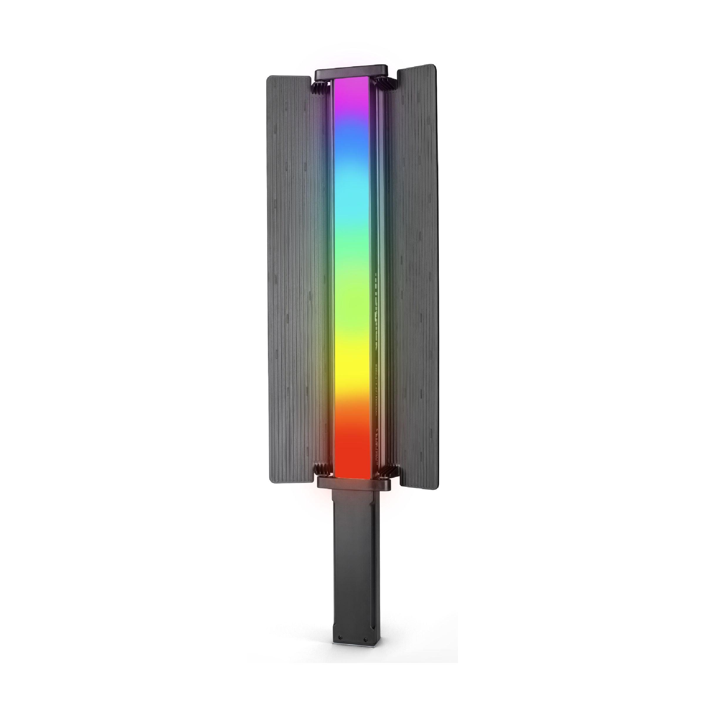 Digitek (DSL-30W RGB) Portable Handheld RGB LED Light Wand with Grid, Diffuser & Barn Door Comes with a 5200mAh Built in Battery Pack. - Digitek