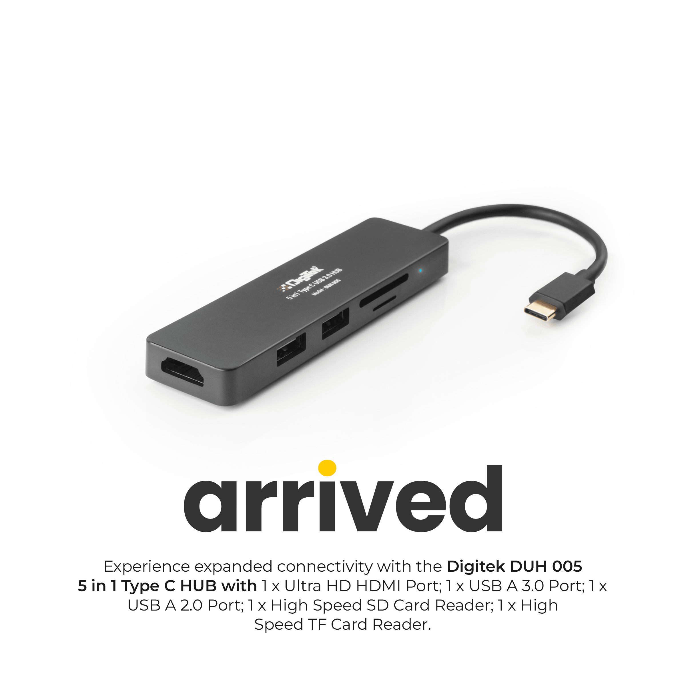 Buy Digitek (DUH 005)USB Hub 5 in 1, 3 USB Port 2.0 & 2 TF & SD