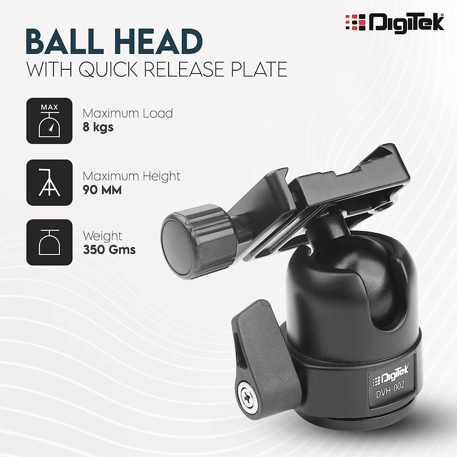 Digitek (DVH-002) Digitek Lightweight Ball Head with Quick Release Plate - Digitek