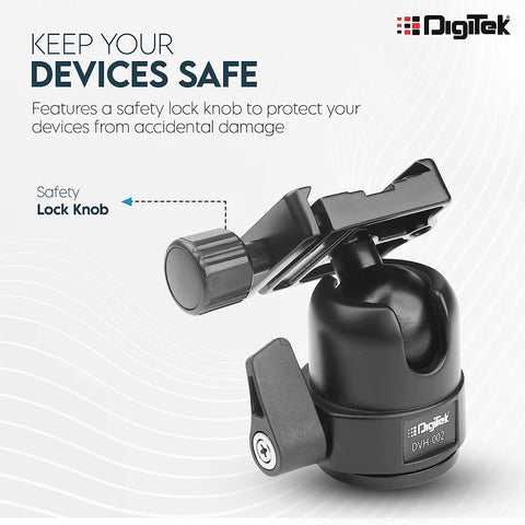 Digitek (DVH-002) Digitek Lightweight Ball Head with Quick Release Plate - Digitek