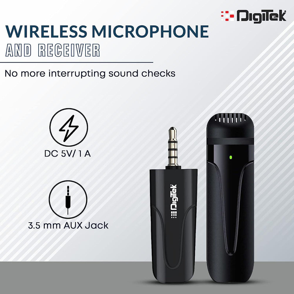 Buy Digitek Wireless Mic with AUX Noise Cancellation DWM-005