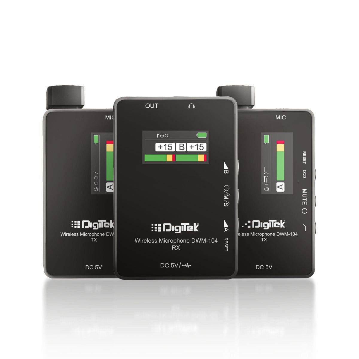 Buy Digitek (DWM 104) Wireless Microphone System, 2 Transmitters 1 ...