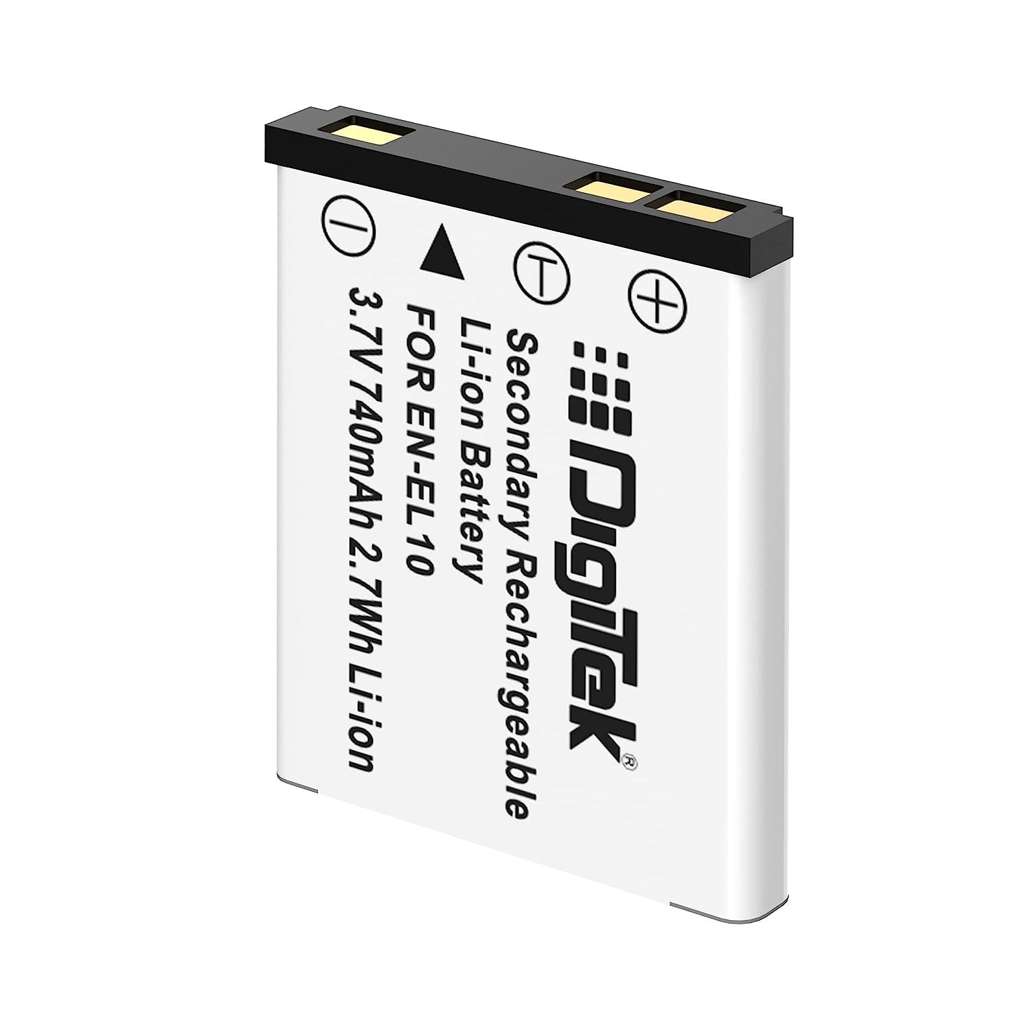 Digitek (EN-EL10) 740mAh Li-ion Rechargeable Battery for Nikon Cameras - Digitek