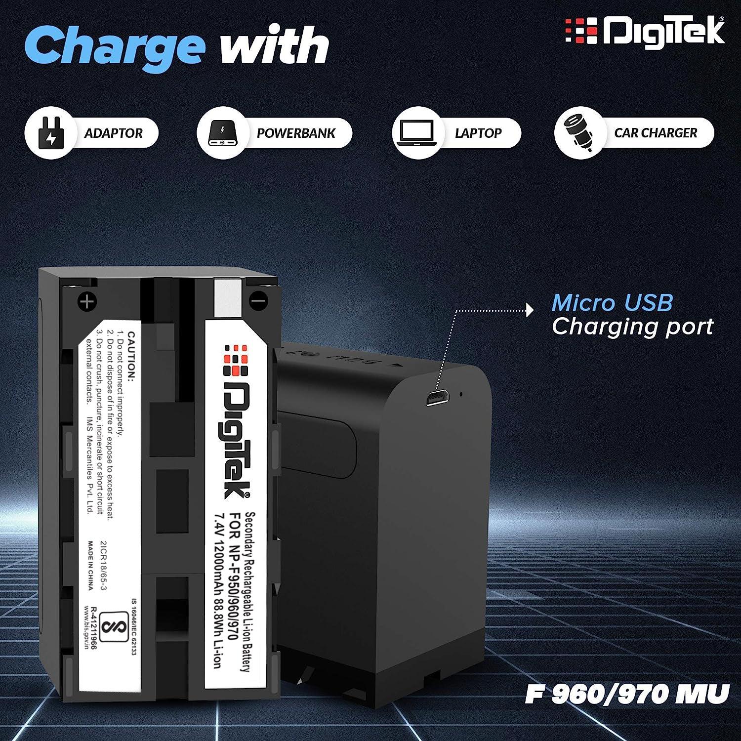 Digitek (F 960-970 MU) Lithium-ion Rechargeable Battery for Sony DSLR Camera - Digitek