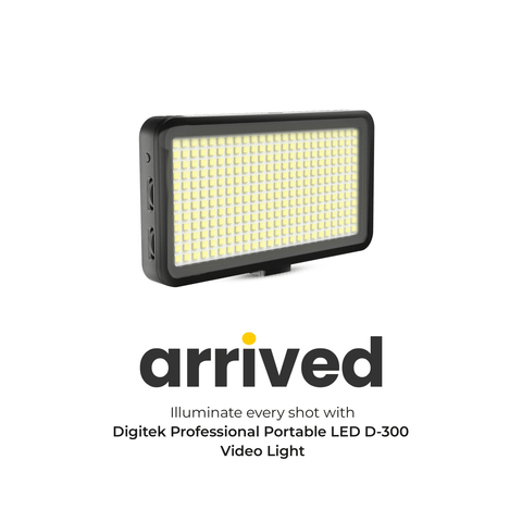 Digitek (LED-D300) Ultra Slim Portable Professional LED Video Light Multi Scene Lightening & Colour Temperature & Brightness Control - Digitek