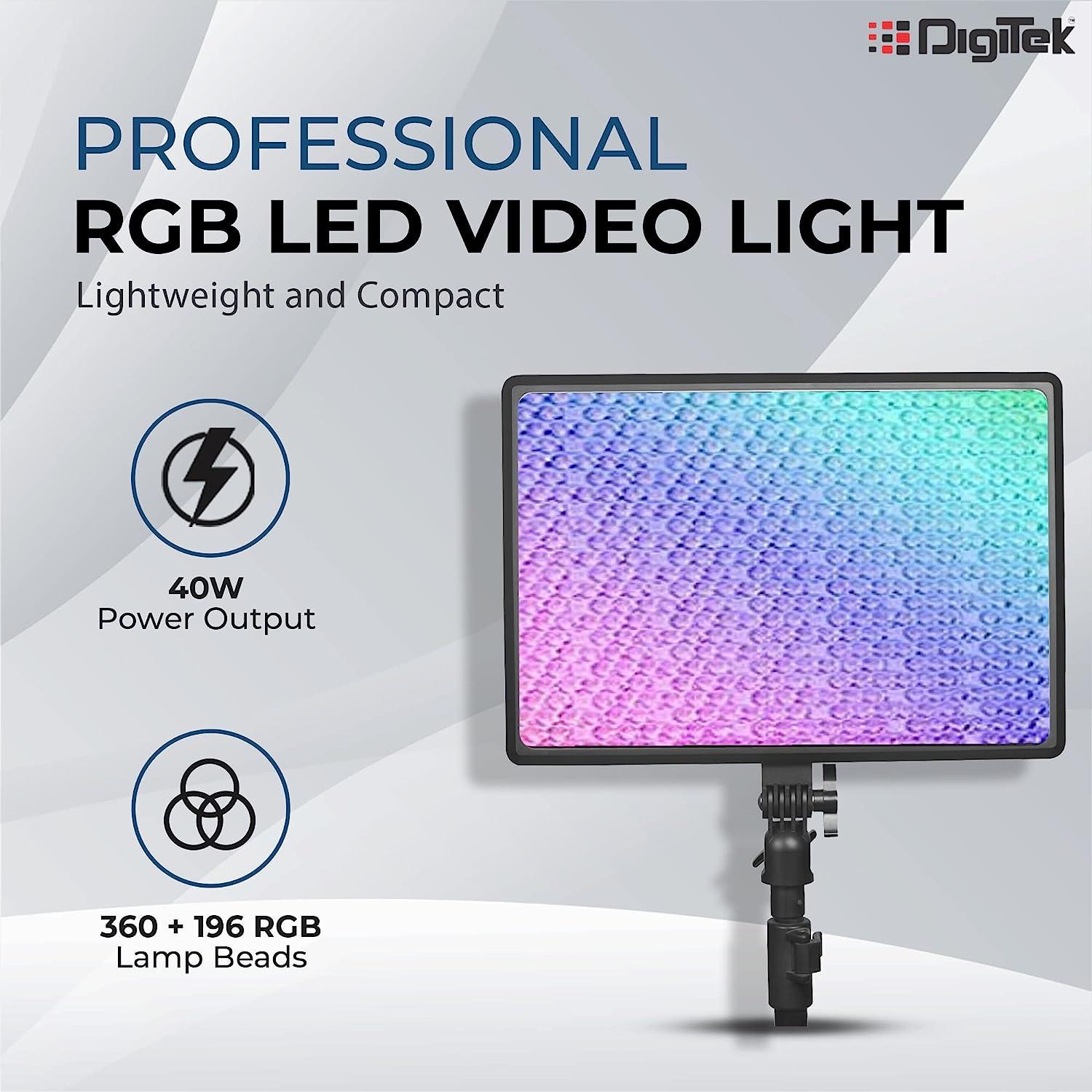 Digitek (LED-D556 RGB) Professional LED Video Light with Bi-Color & RGB Effects and Remote LED-D556 RGB - Digitek