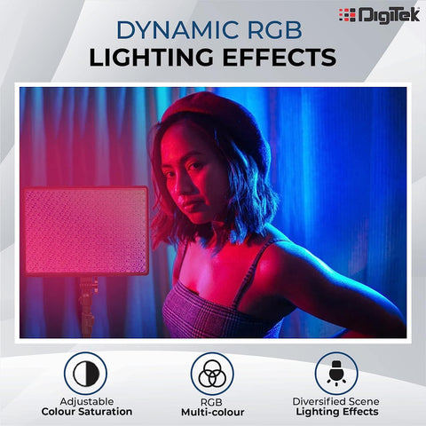 Digitek (LED-D556 RGB) Professional LED Video Light with Bi-Color & RGB Effects and Remote LED-D556 RGB - Digitek
