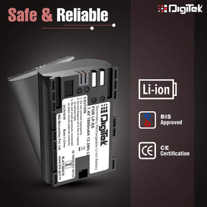 Lot De 2 Batteries LP-E6 Compatibles Pour Canon EOS 5D Mark II/III, 7D, 6D, 60D, 70D, Etc. - 2600 MAh, 7,4V