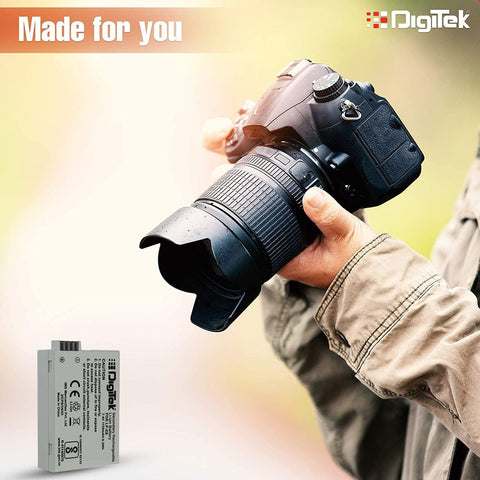Digitek (LP E8) Lithium-ion Rechargeable Battery for DSLR Camera, Compatibility - Power EOS 55D, 600D, D650, 700D, EOS KISSX4, EOS Rebel T2i, T3i, T4i & T5i - Digitek