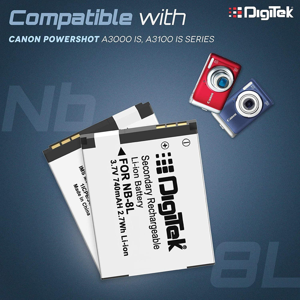 Buy Digitek Lithium Ion Rechargeable Battery for DSLR Camera NB-8L Online
